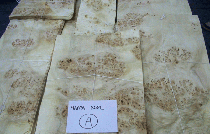 2 Mapa burl A quality - Veneer & Lumber - Since1954